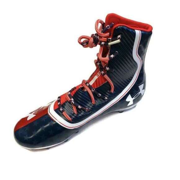 Under Armour Highlight Limited Edition USA Land Of The Free Football Cleats 10 - Picture 3 of 8